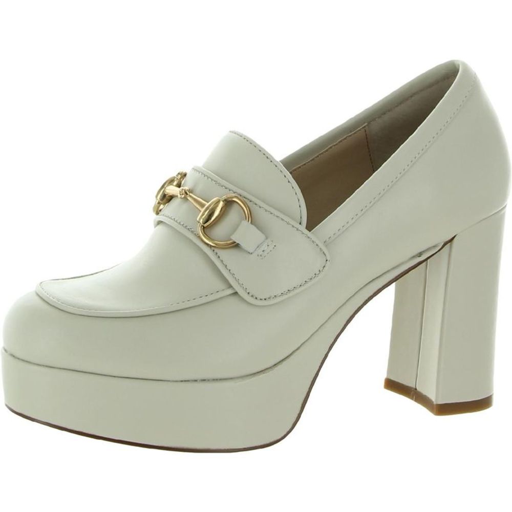 Steve Madden Womens Cinderella Ivory Leather Slip On Loafers Shoes NWT